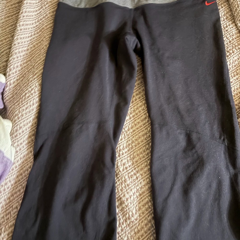 Nike Black and Gray Leggings